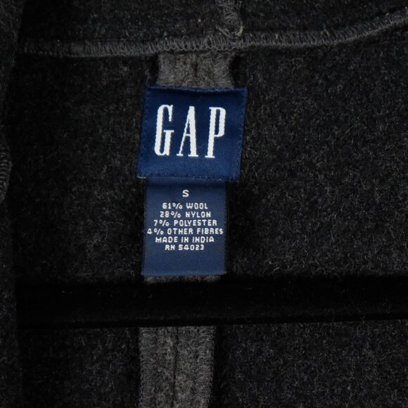 Gap Hoodie Womens Small Gray Open Belted Wool Blend Lightweight Hooded Casual - Picture 8 of 8